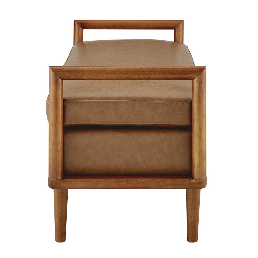 William Faux Leather Bench