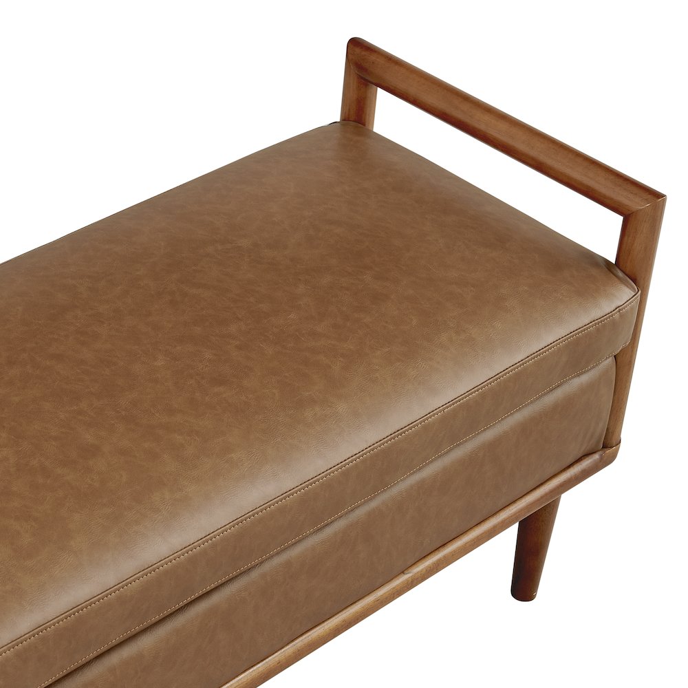 William Faux Leather Bench