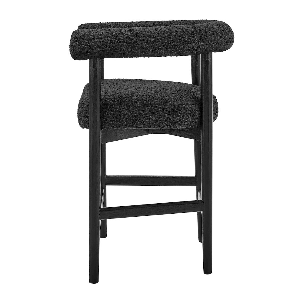 Keanu Boucle Counter Stool Black Legs