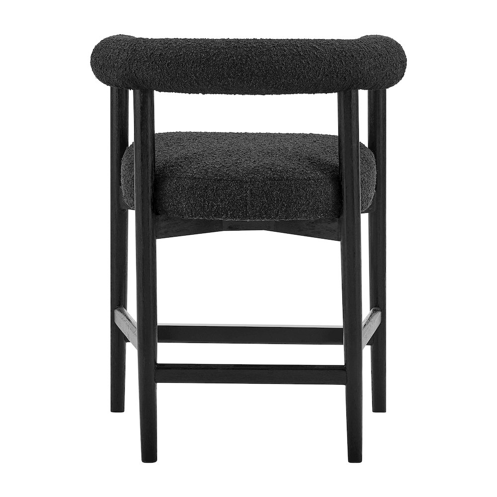 Keanu Boucle Counter Stool Black Legs