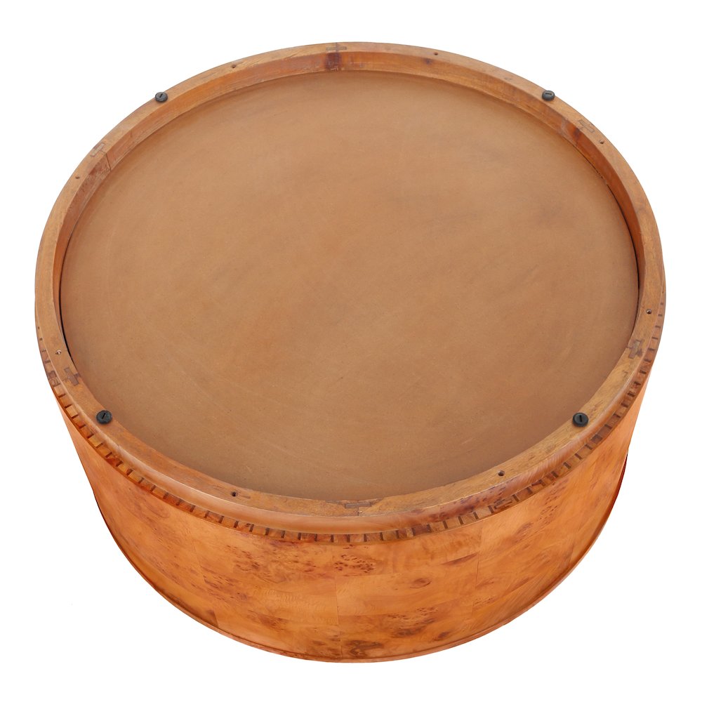 Arsenio Burl Wood Round Coffee Table