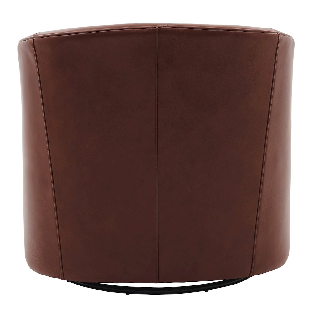 Walsh Top Grain Leather Swivel Accent Arm Chair