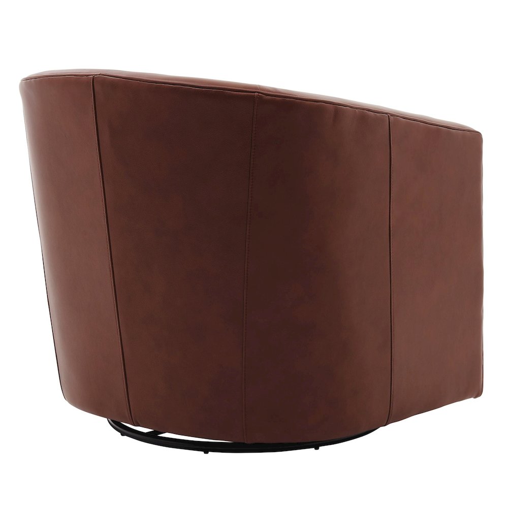 Walsh Top Grain Leather Swivel Accent Arm Chair