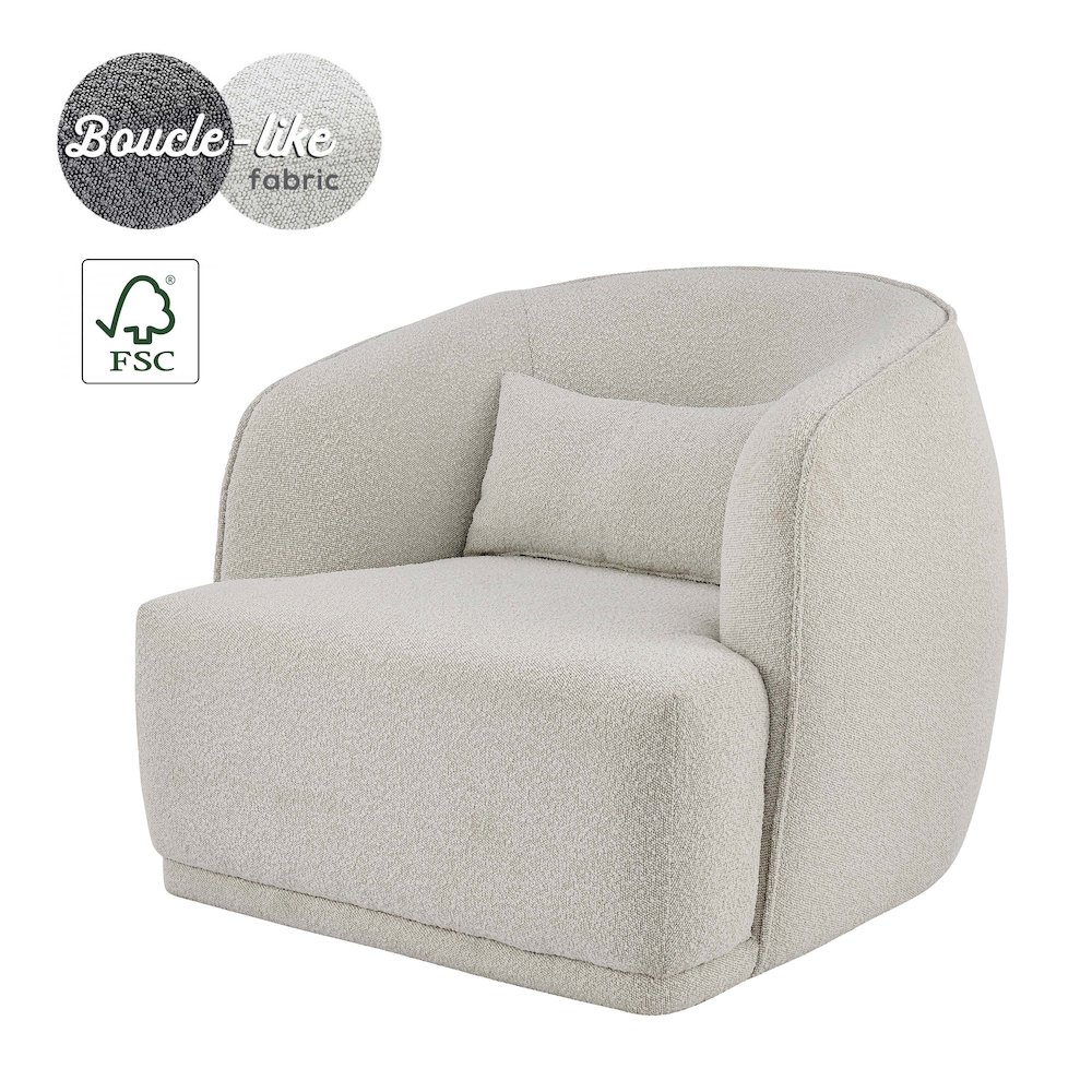 Steward Boucle Swivel Accent Chair