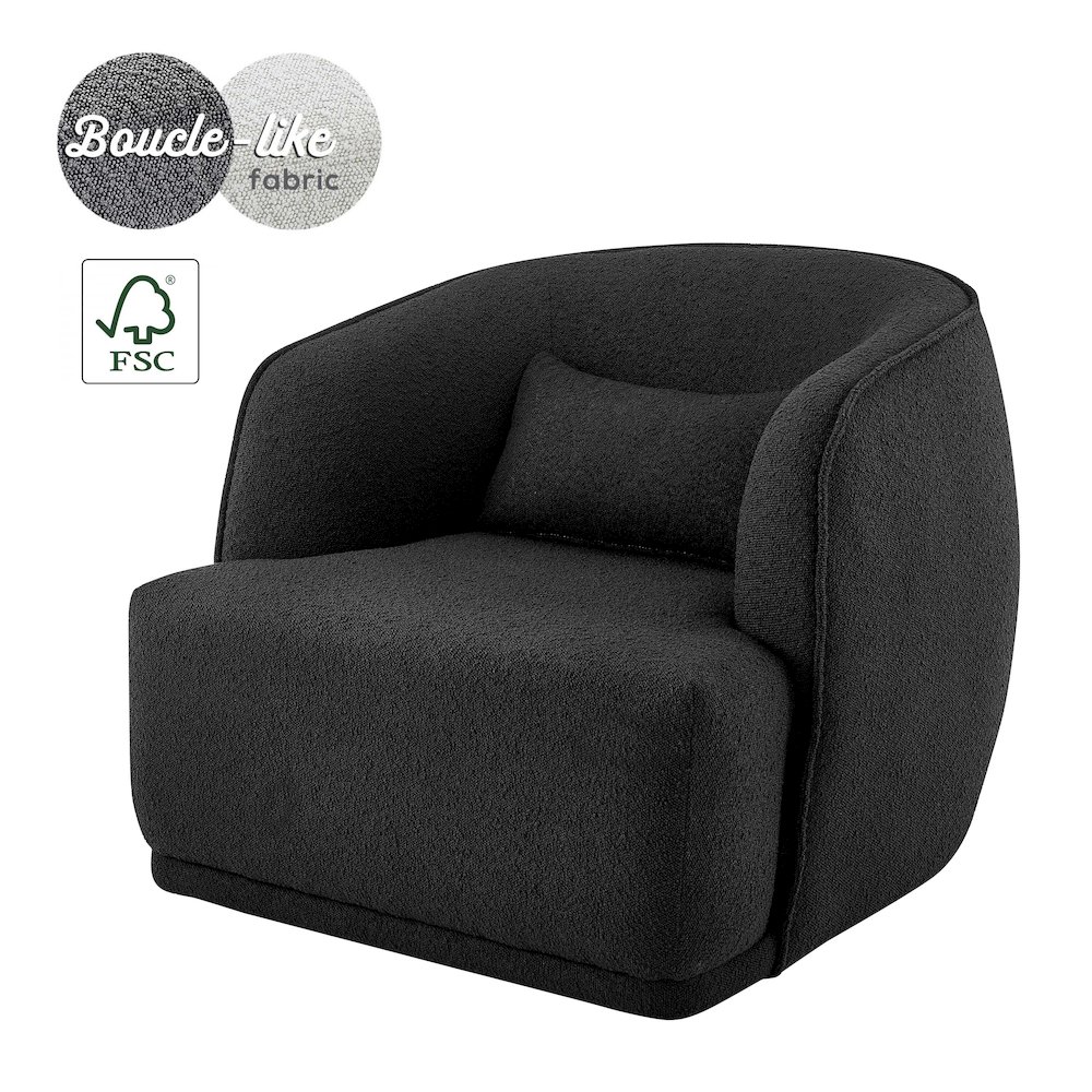 Steward Boucle Swivel Accent Chair