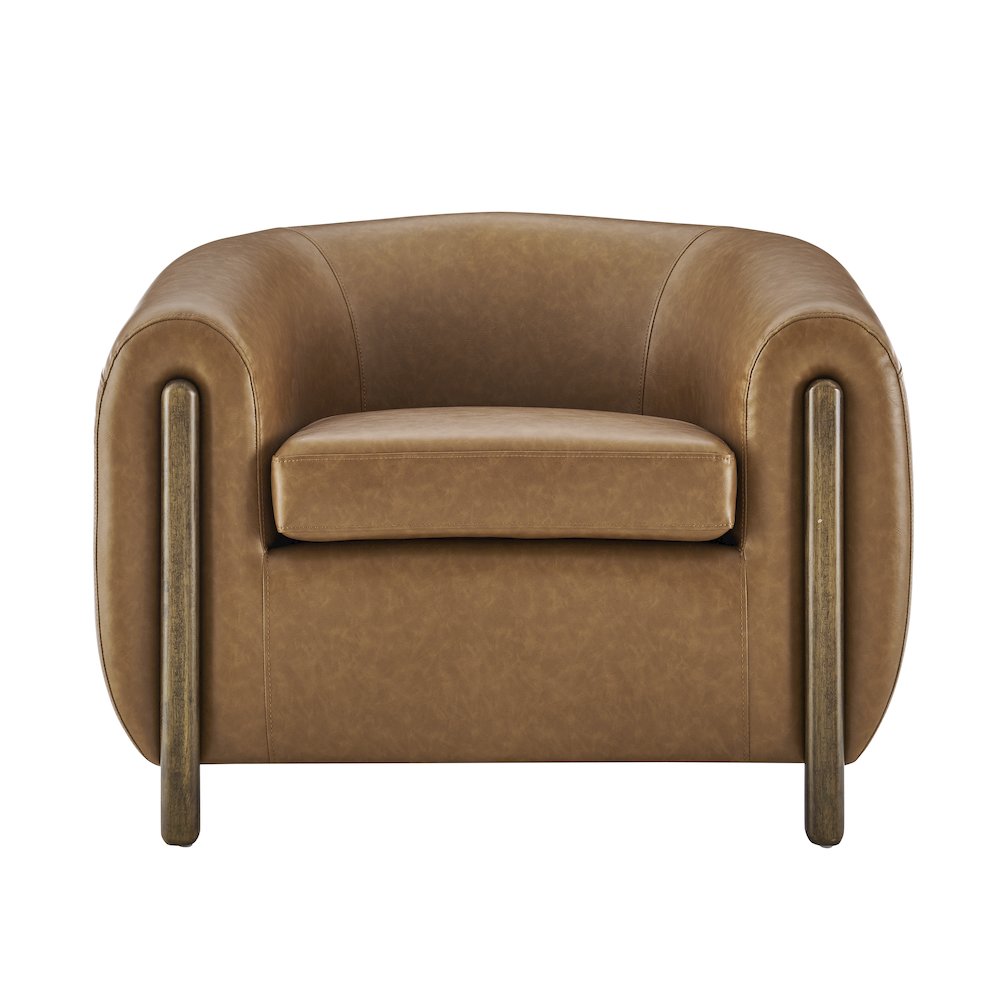 Cordelia Faux Leather Accent Arm Chair