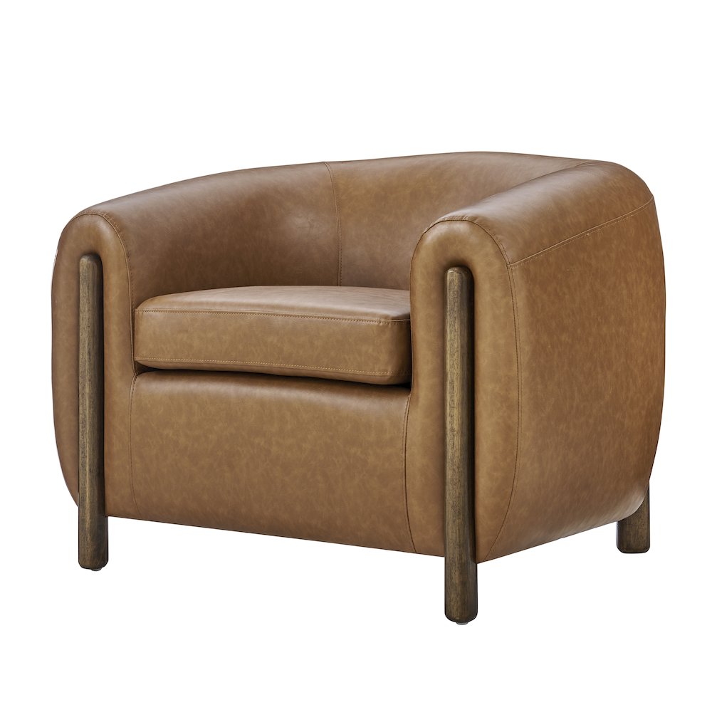 Cordelia Faux Leather Accent Arm Chair