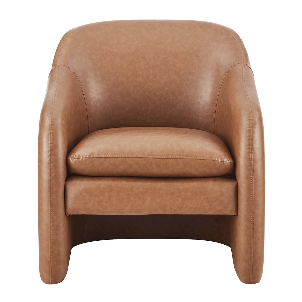 Zella Faux Leather Accent Arm Chair