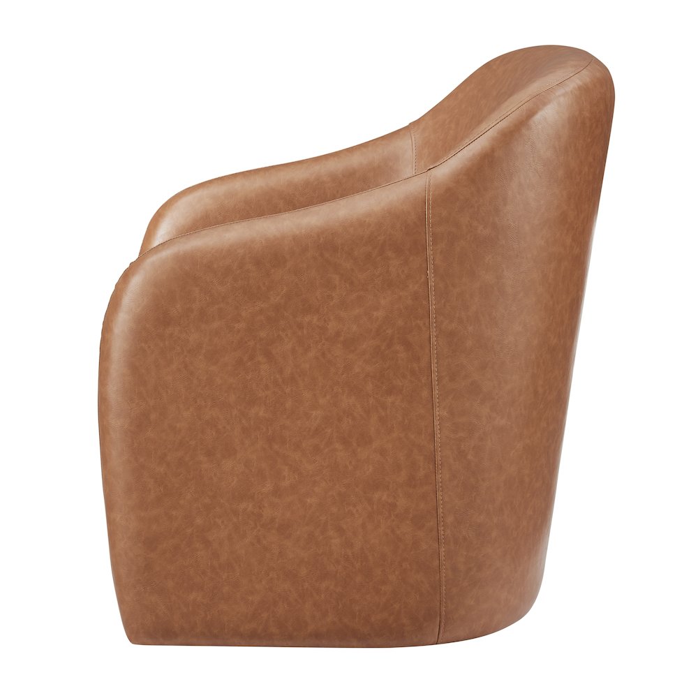 Zella Faux Leather Accent Arm Chair