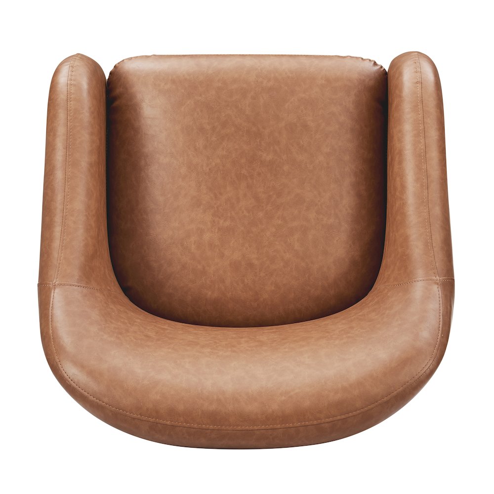 Zella Faux Leather Accent Arm Chair