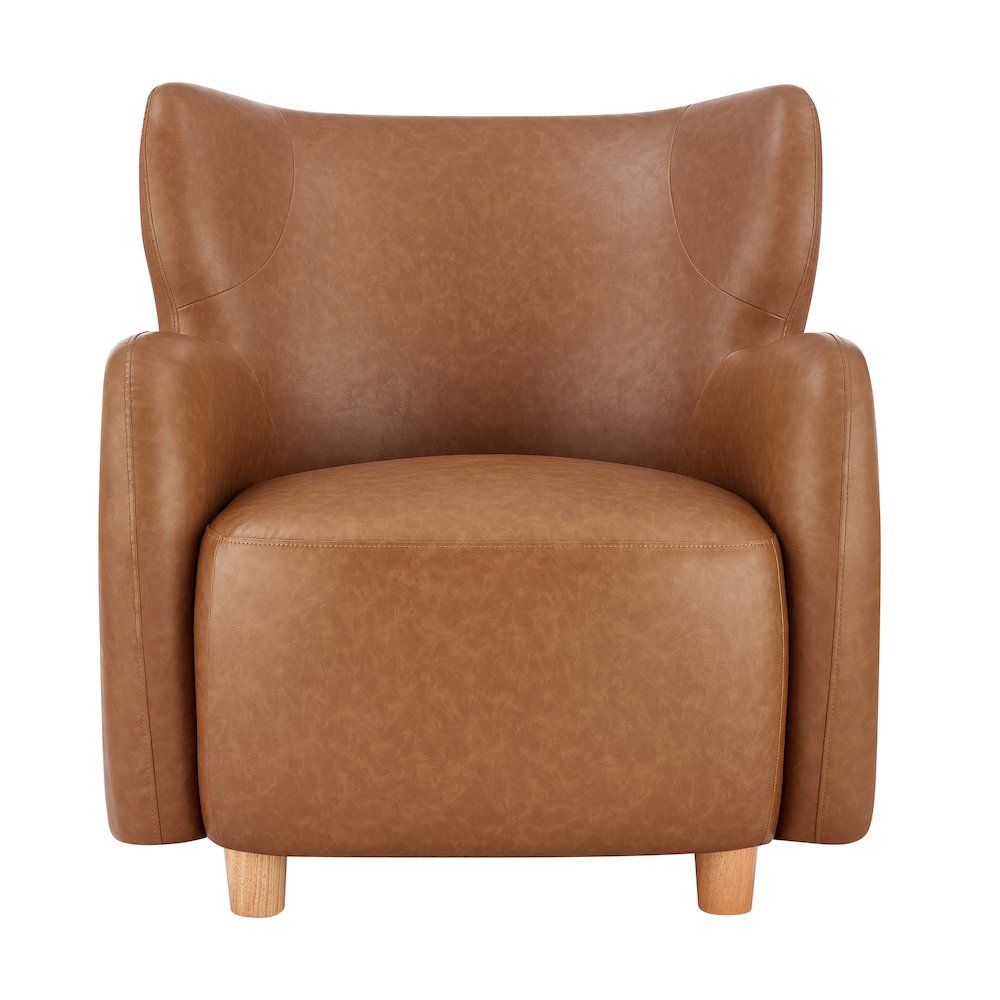 Tiffany Faux Leather Accent Arm Chair