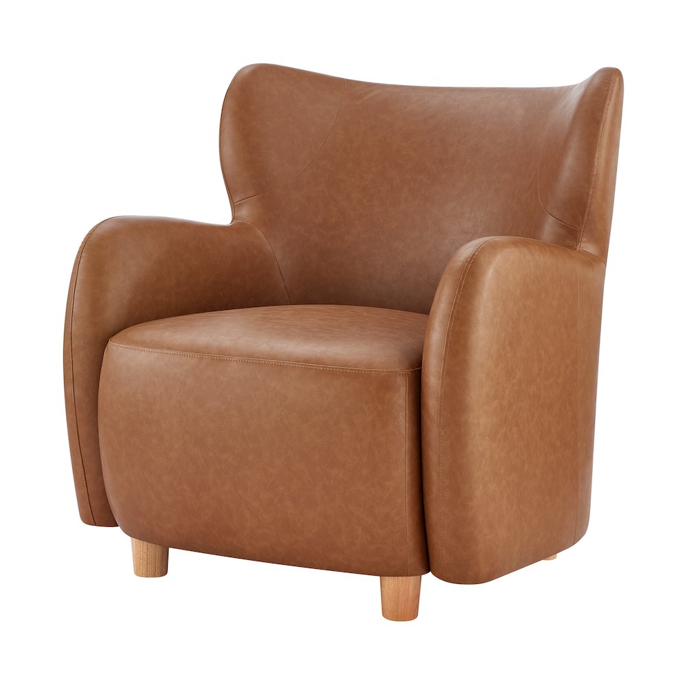 Tiffany Faux Leather Accent Arm Chair