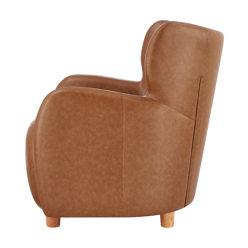 Tiffany Faux Leather Accent Arm Chair