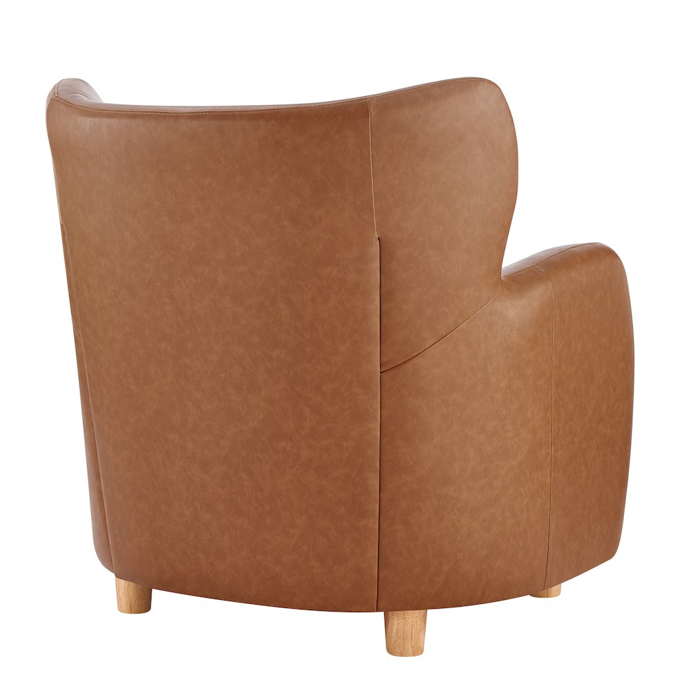 Tiffany Faux Leather Accent Arm Chair