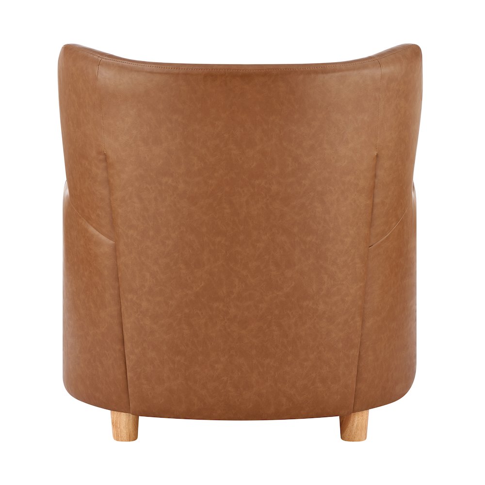 Tiffany Faux Leather Accent Arm Chair