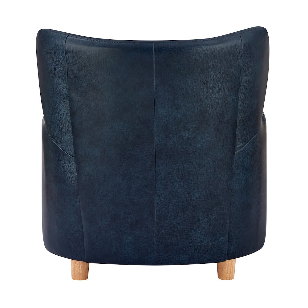Tiffany Top Grain Leather Accent Arm Chair
