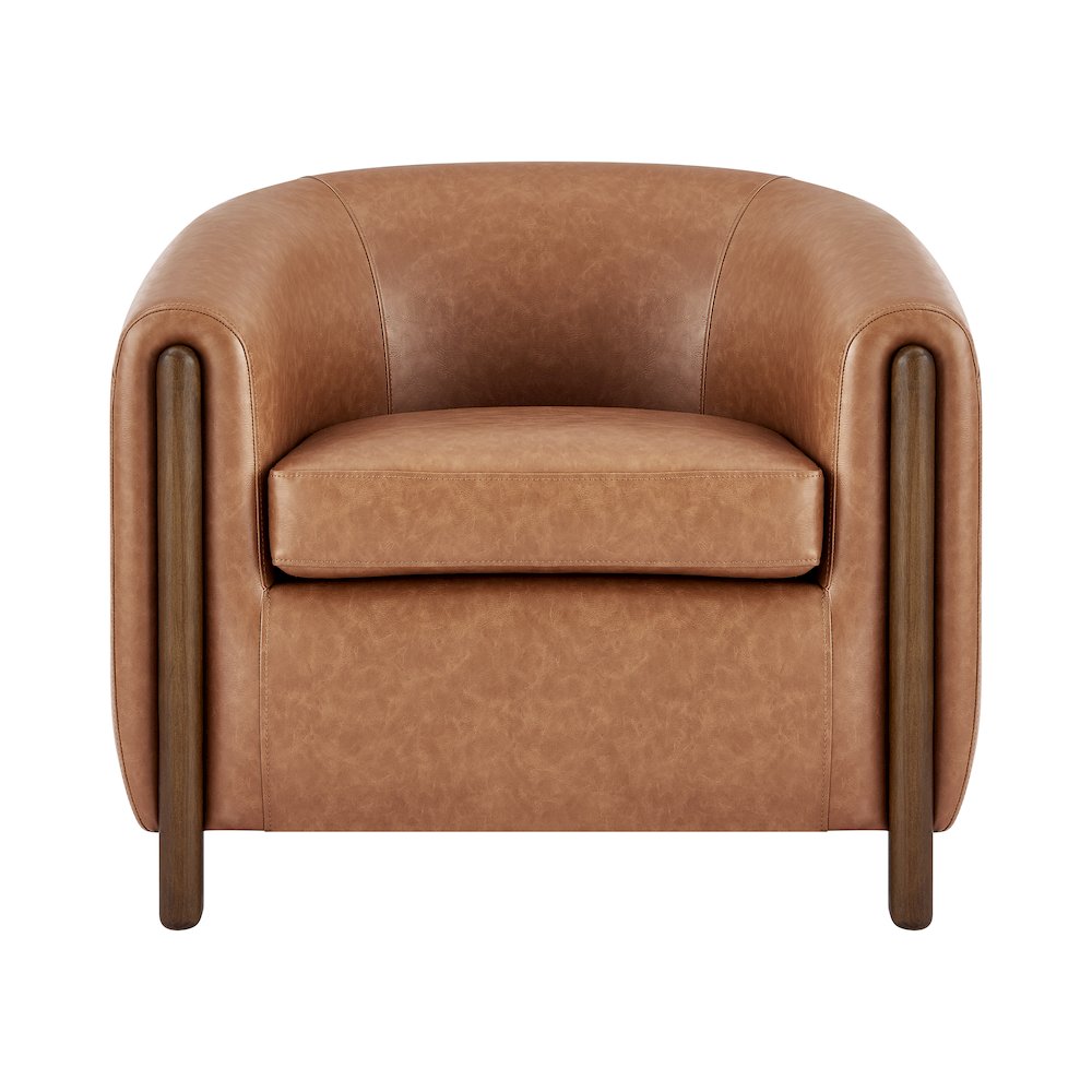 Ruth Faux Leather Accent Arm Chair
