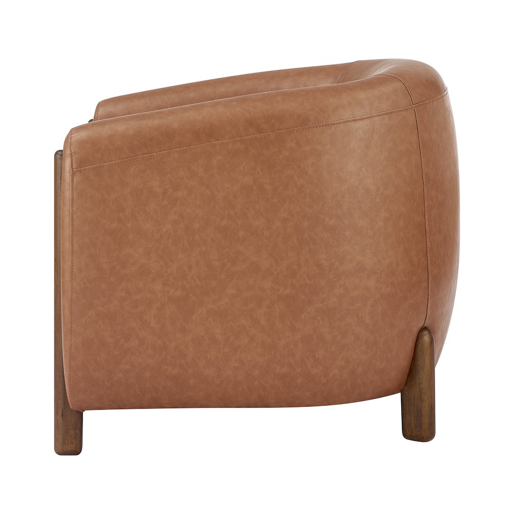 Ruth Faux Leather Accent Arm Chair