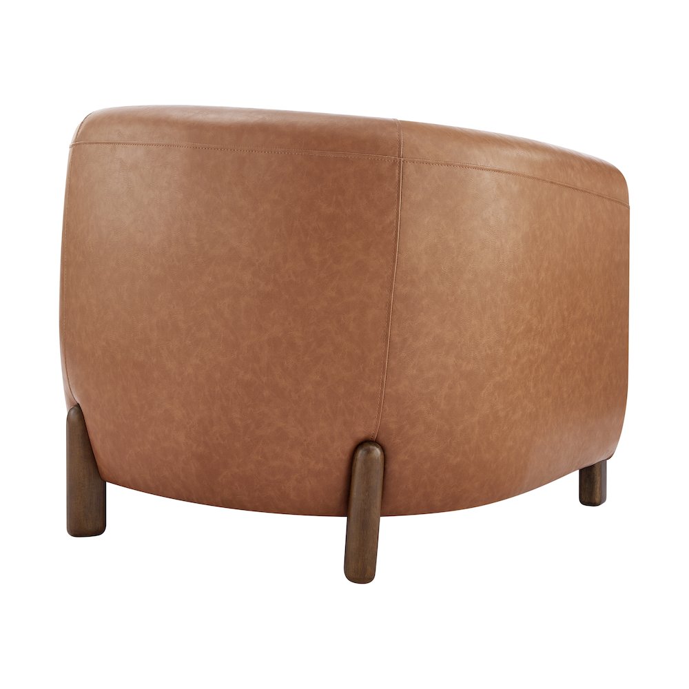 Ruth Faux Leather Accent Arm Chair