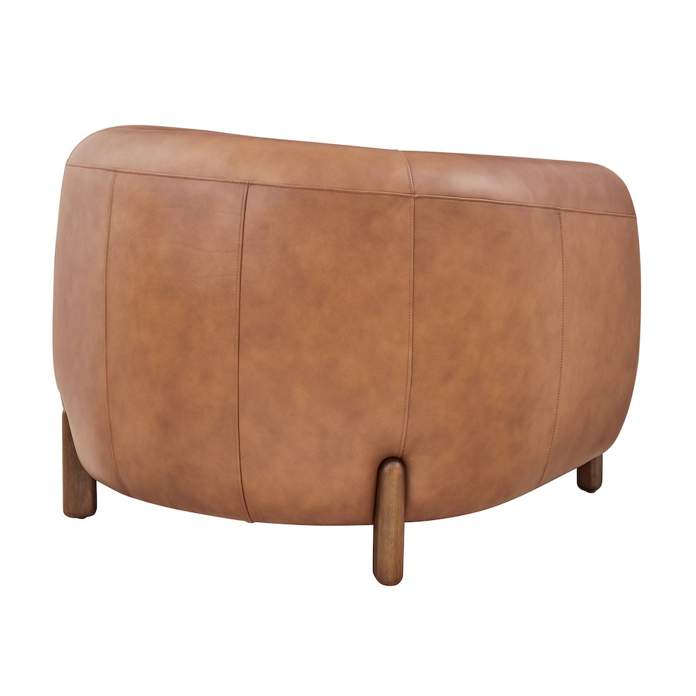 Cordelia Top Grain Leather Accent Arm Chair
