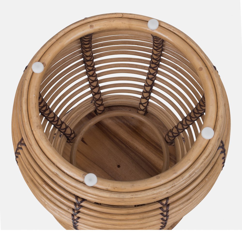 Quito Rattan Side/ End Table  w/ Wood Top