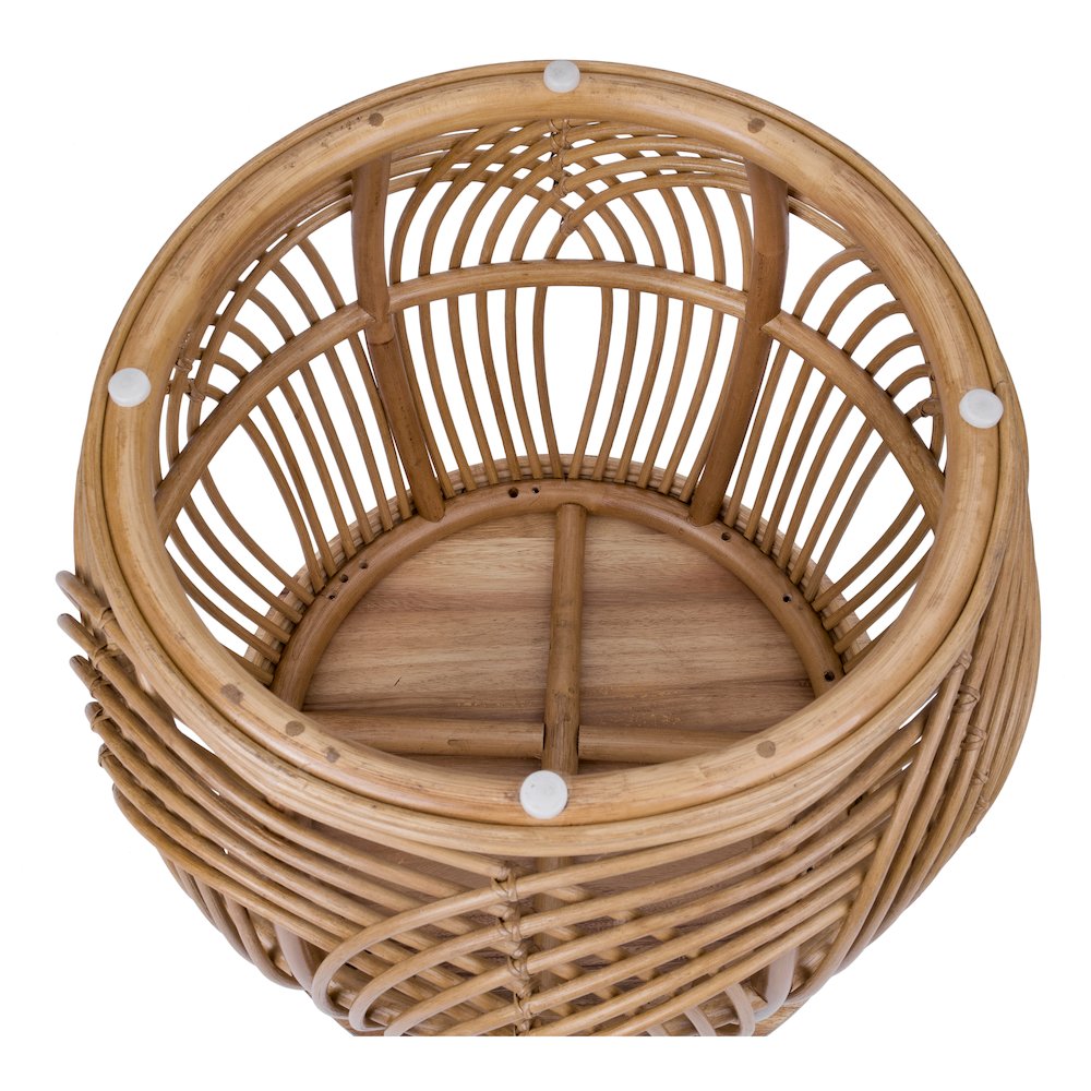 Arlo Rattan Side/ End Table w/ Wood Top