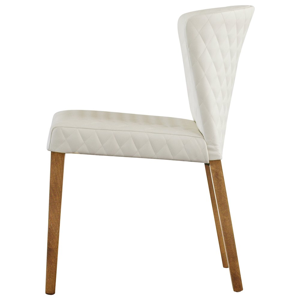Albie Diamond Stitching Faux Leather Dining Side Chair