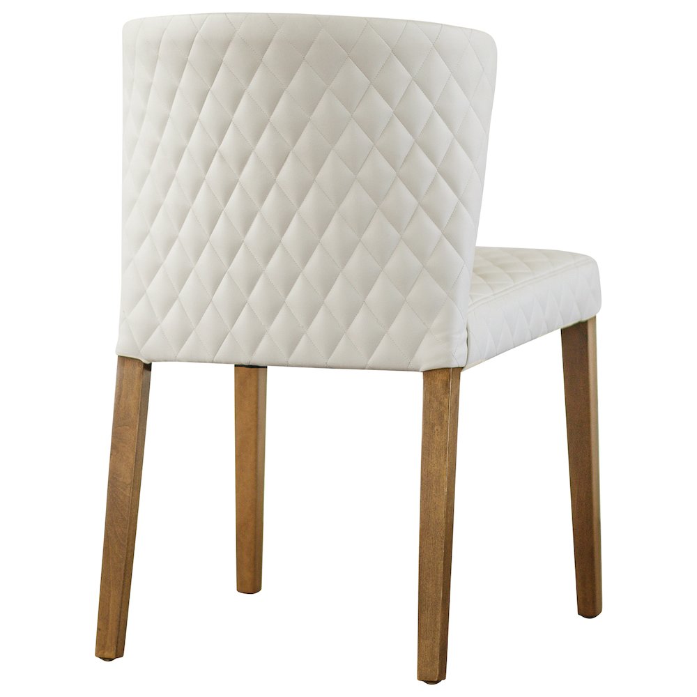 Albie Diamond Stitching Faux Leather Dining Side Chair