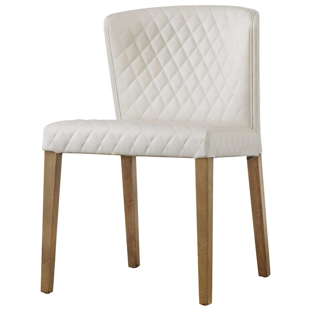 Albie Diamond Stitching Faux Leather Dining Side Chair
