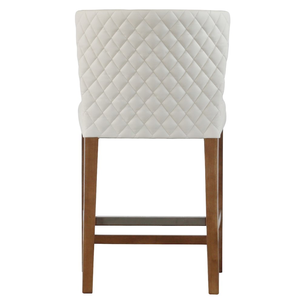 Albie Diamond Stitching Faux Leather Counter Stool
