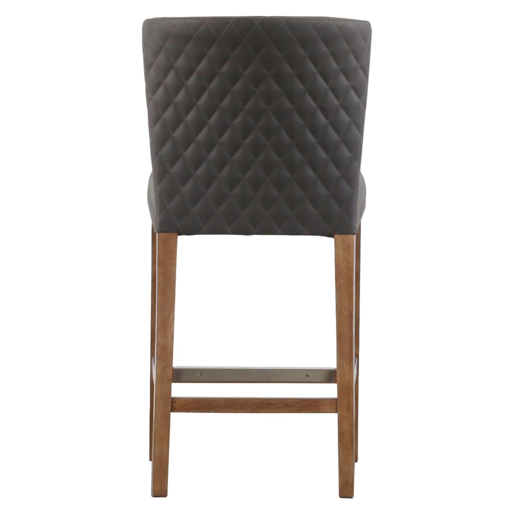 Albie Diamond Stitching Faux Leather Counter Stool