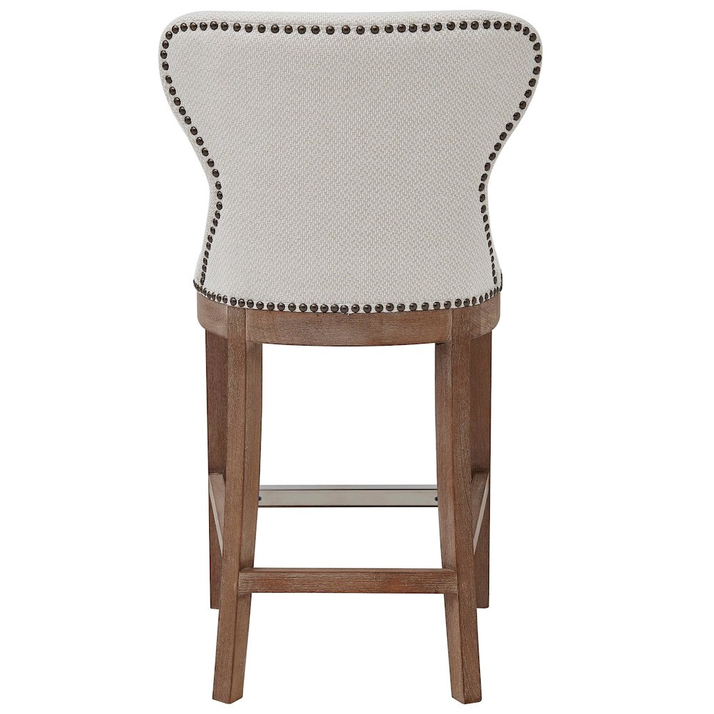 Dorsey Fabric Counter Stool Drift Wood Legs