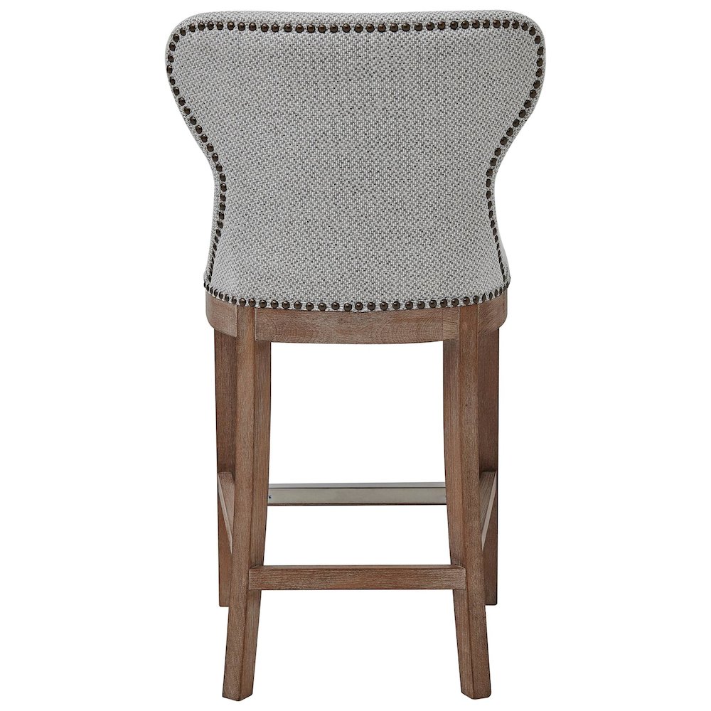 Dorsey Fabric Counter Stool Drift Wood Legs