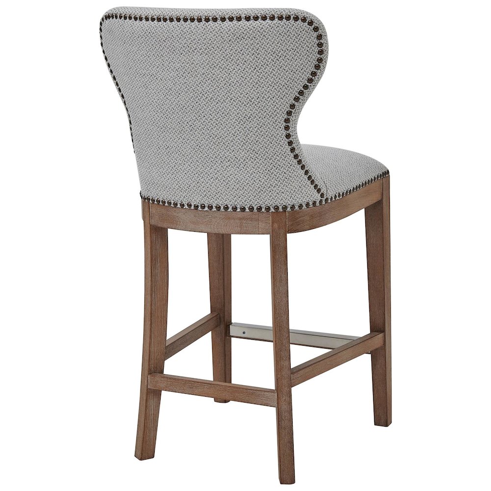 Dorsey Fabric Counter Stool Drift Wood Legs
