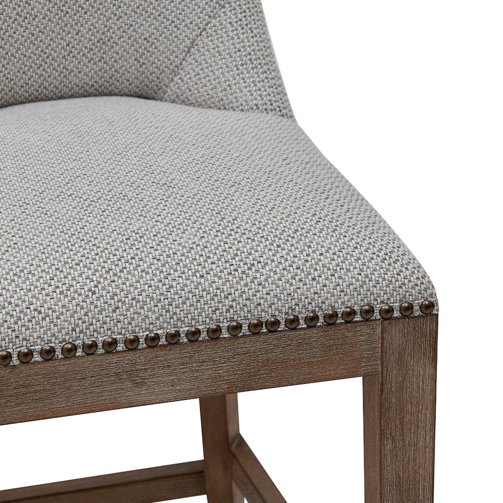 Dorsey Fabric Counter Stool Drift Wood Legs
