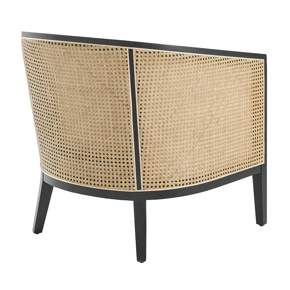 Tillman Linen Accent Arm Chair w/ Rattan