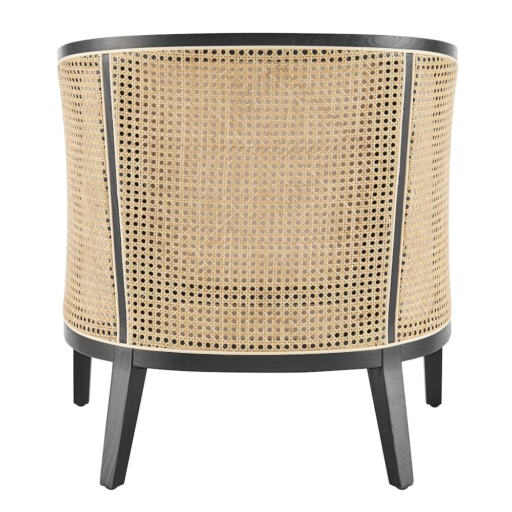 Tillman Linen Accent Arm Chair w/ Rattan