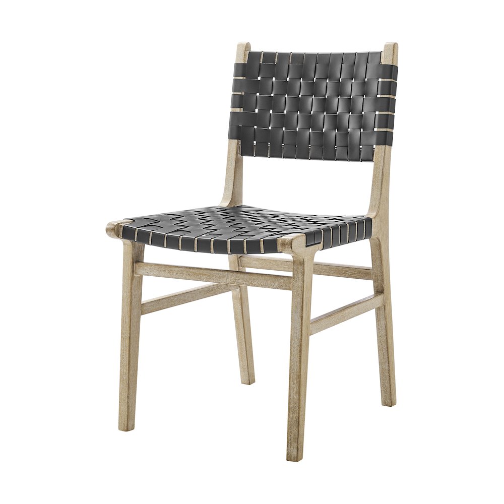Marco Faux Leather Dining Side Chair Drift Wood Frame