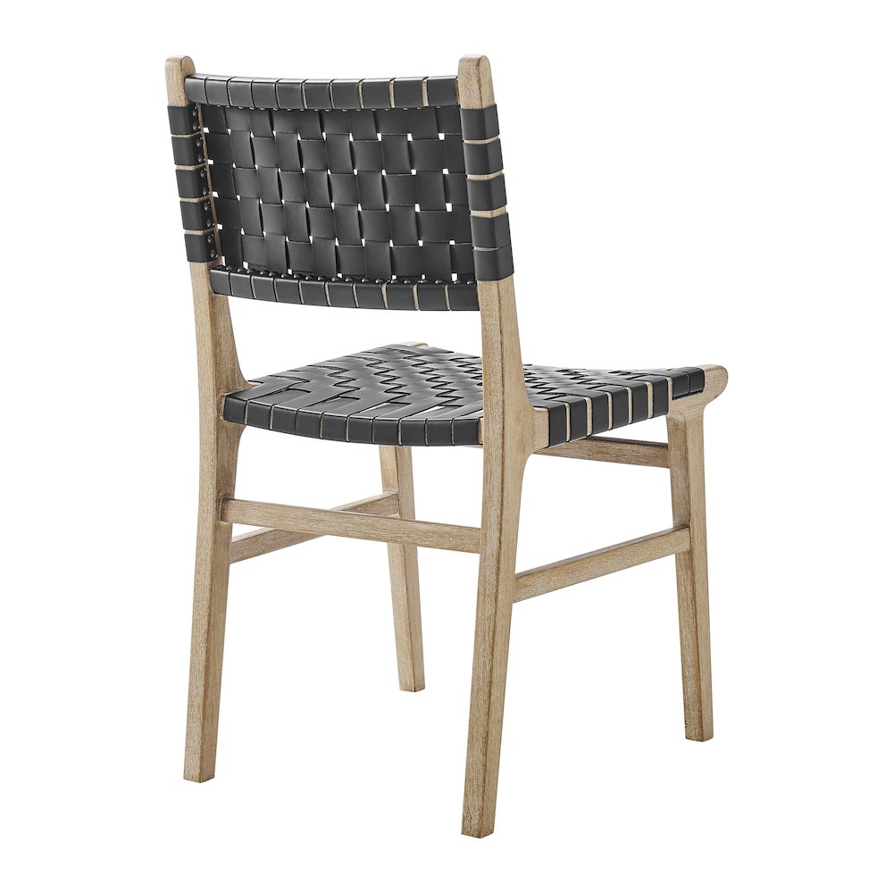 Marco Faux Leather Dining Side Chair Drift Wood Frame
