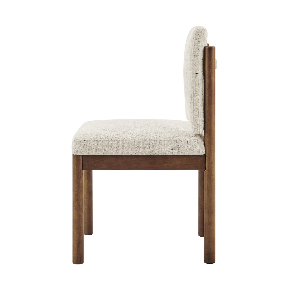 Melvin Chenille Dining Side Chair Black Frame