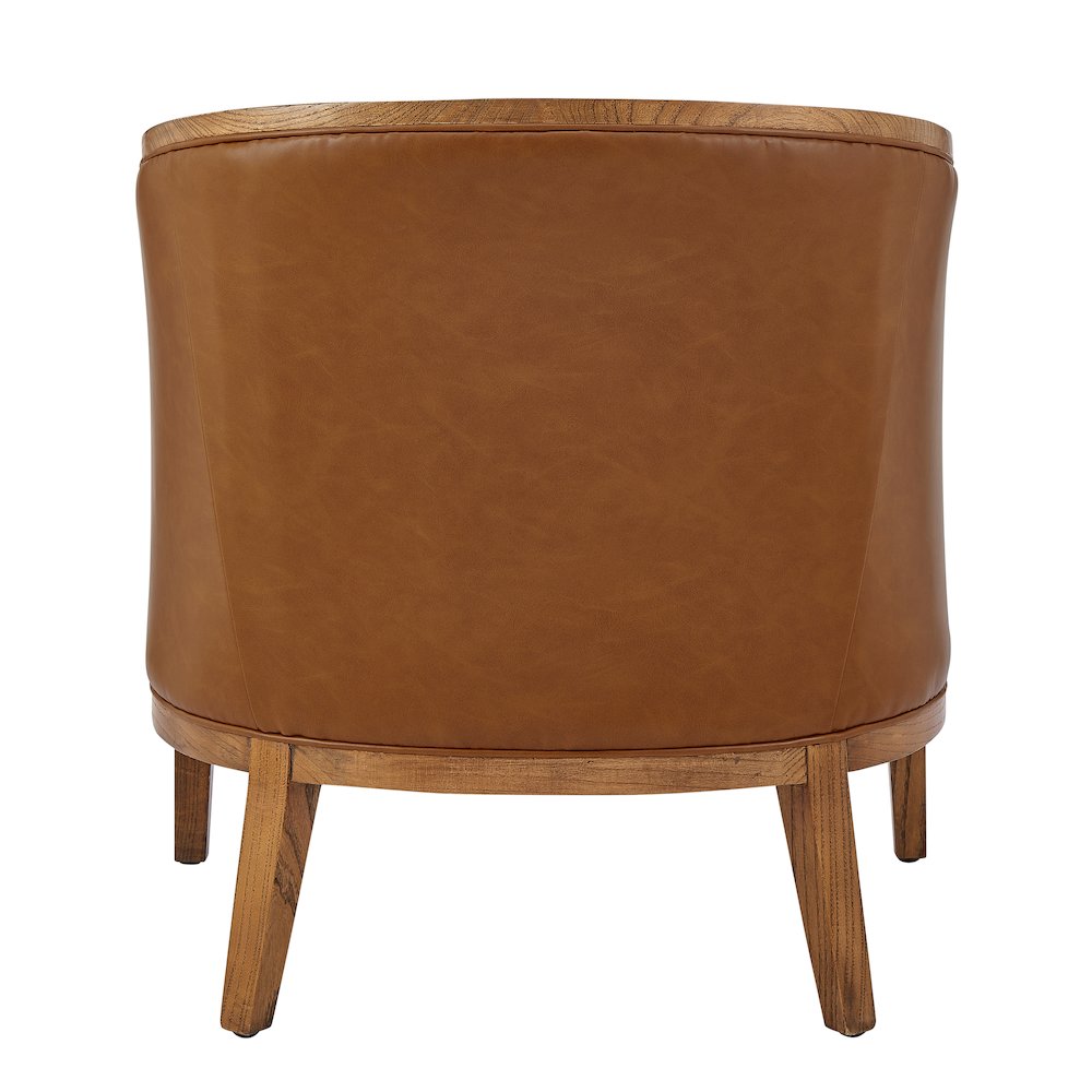 Tillman Faux Leather/Linen Accent Arm Chair