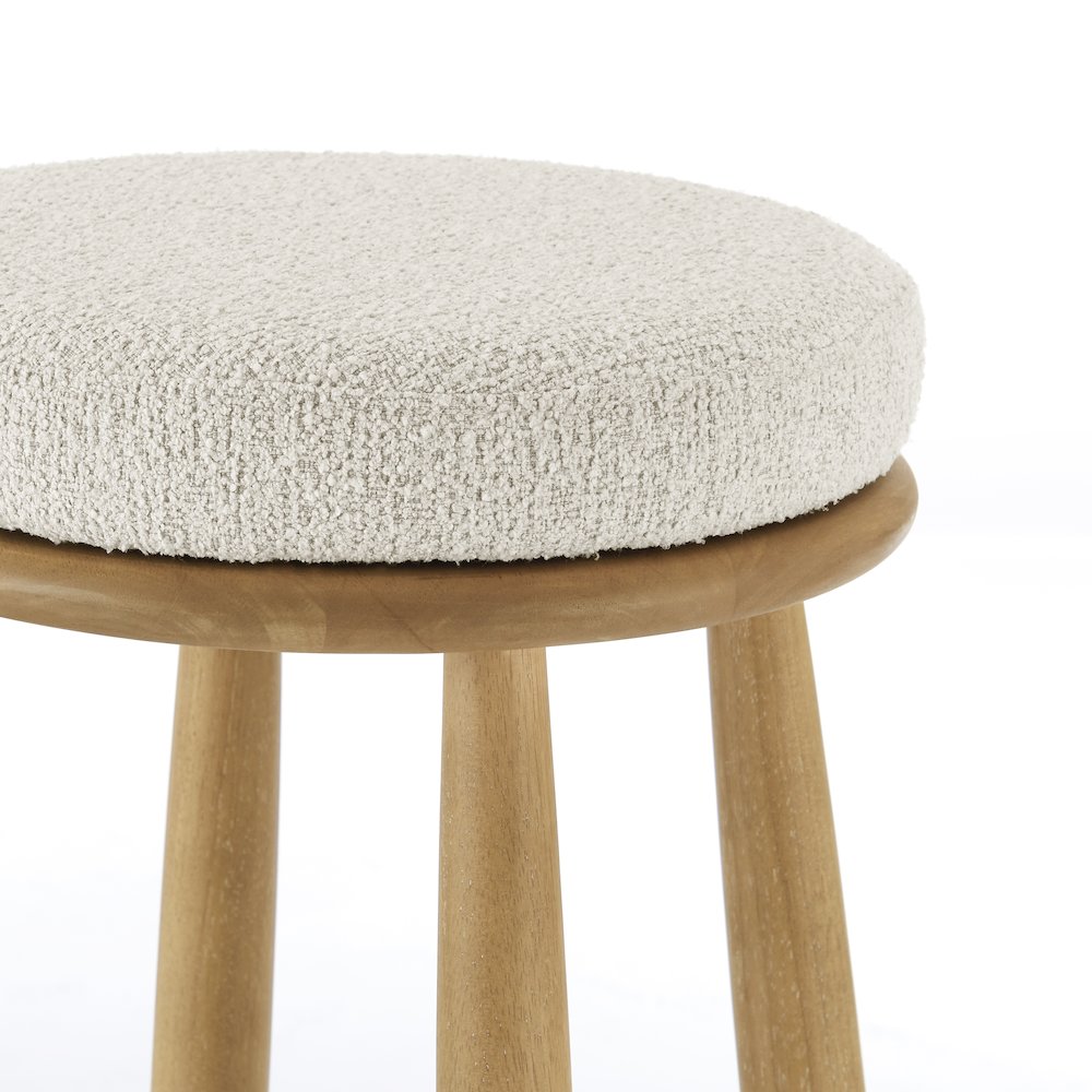 Deandre Boucle Backless Swivel Counter Stool
