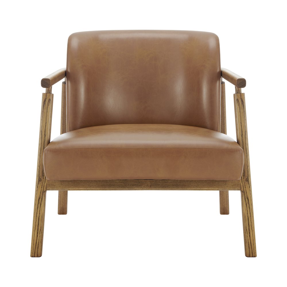Reiner Faux Leather Accent Arm Chair