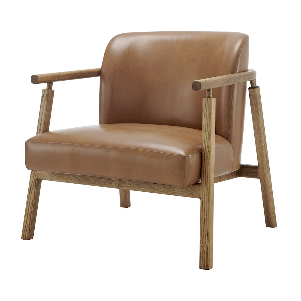 Reiner Faux Leather Accent Arm Chair
