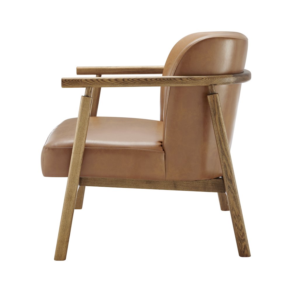 Reiner Faux Leather Accent Arm Chair