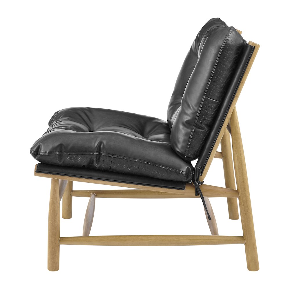 Oswald Faux Leather Tufted Accent Chair