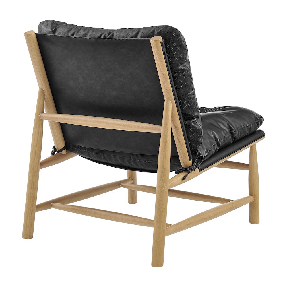 Oswald Faux Leather Tufted Accent Chair