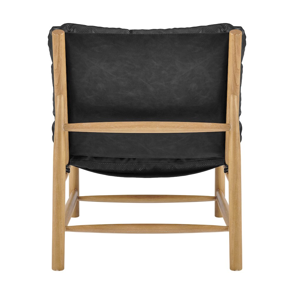 Oswald Faux Leather Tufted Accent Chair