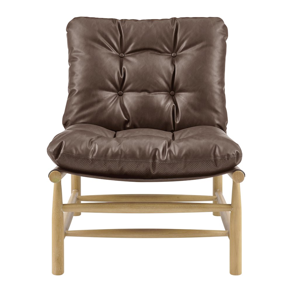 Oswald Faux Leather Tufted Accent Chair