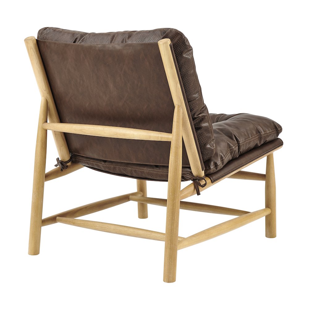 Oswald Faux Leather Tufted Accent Chair